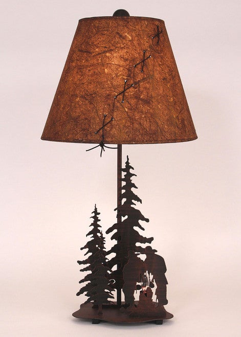 Cowboys at Campfire Table Lamp - Small