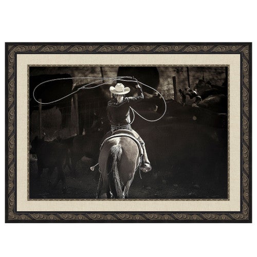 Cowgirl Roundup Framed Canvas