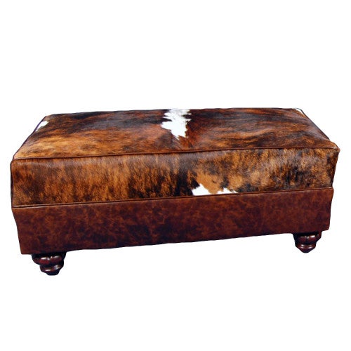 Luisa Cowhide Large Ottoman