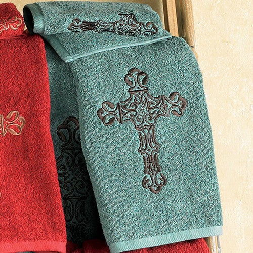Cross Turquoise Towel Set (3 pcs)