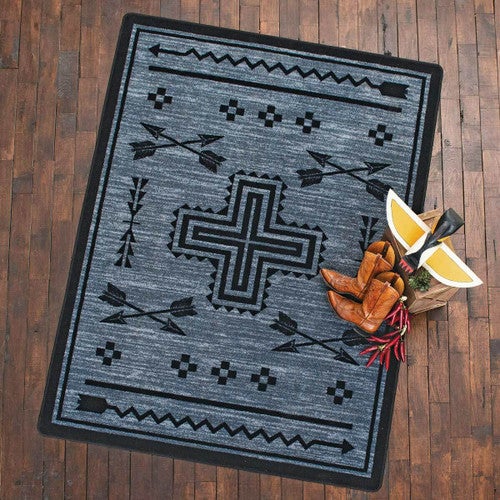 Crossed Arrows Flint Rug - 4 x 5