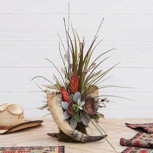 Crossed Horn Centerpiece