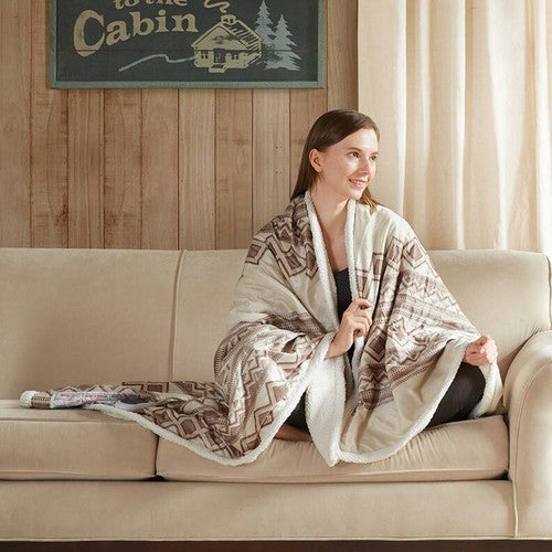 Dakota Heated Throw - Natural