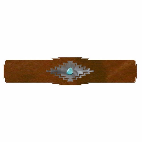 Desert Diamond Rug Rail with Turquoise - 18 Inch