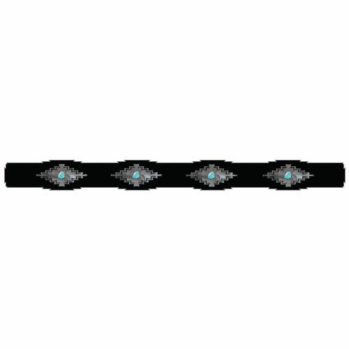 Desert Diamond Rug Rail with Turquoise - 48 Inch