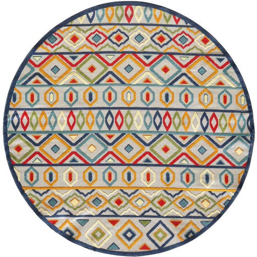 Desert Fiesta Indoor/Outdoor Rug - 8 Ft. Round - OUT OF STOCK UNTIL 10/08/2025