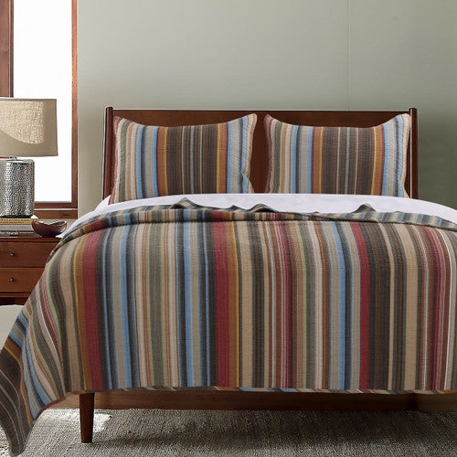 Desert Strata 3pc Quilt Bed Set - Full/Queen