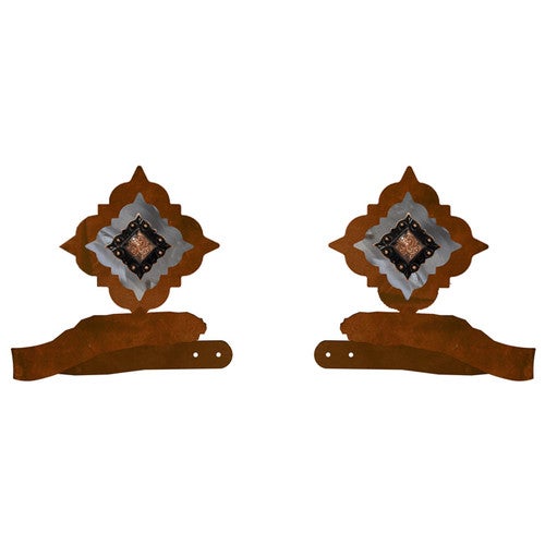 Diamond Copper Concho Tie Backs - Set of 2