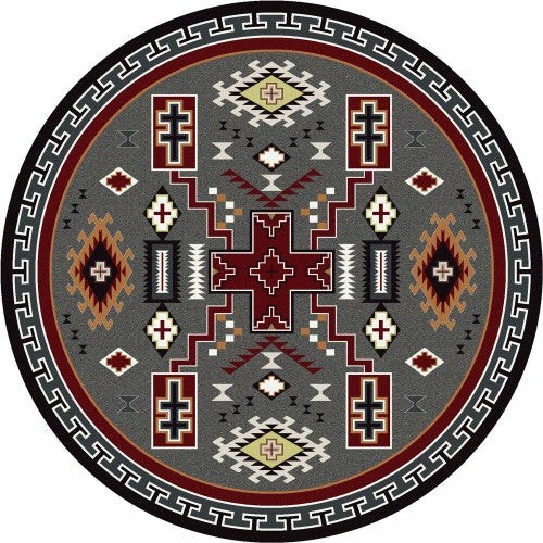 Double Cross Rug - 8 Ft. Round