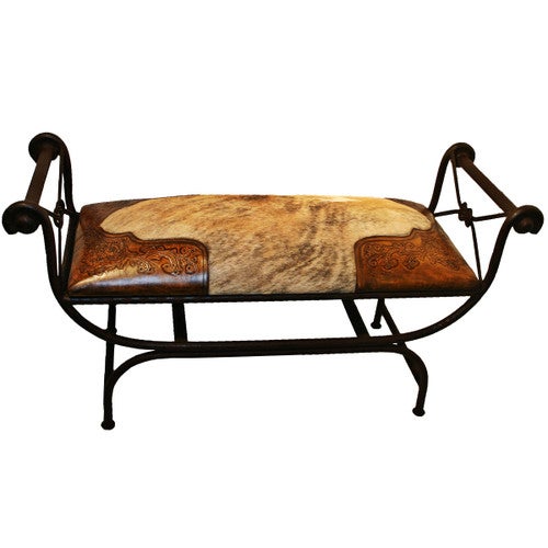 Double Vanity Bench - Hair on Hide