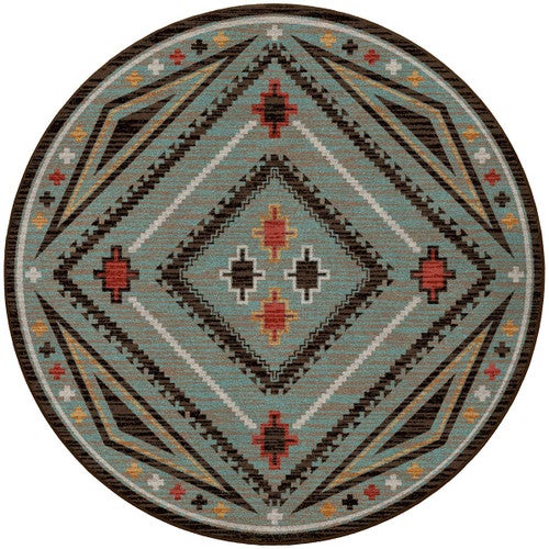Dream Weaver Turquoise Rug - 8 Ft. Round
