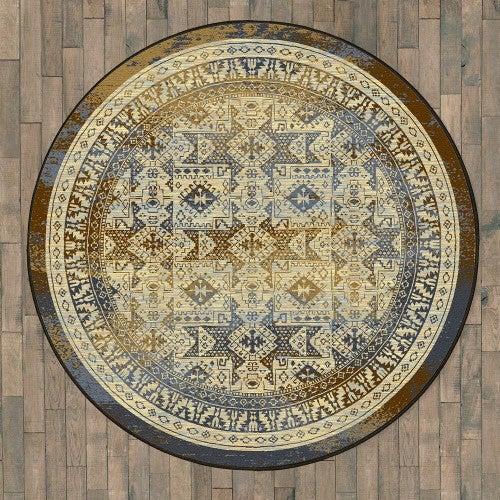 Faded Tribal Beauty Rug - 8 Ft. Round