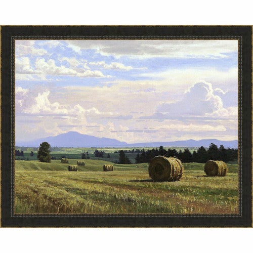 Field of Hay Bales Framed Wall Art