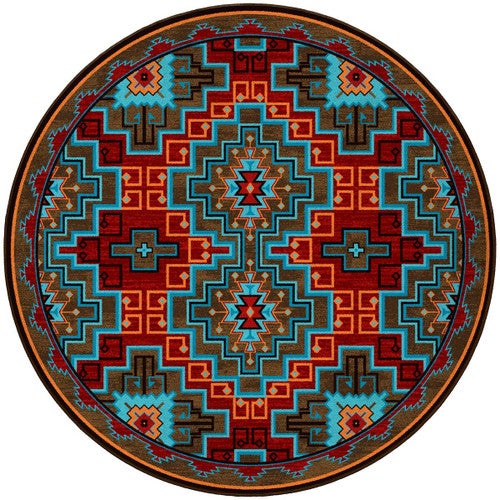 Fire Dancers Rug - 8 Ft. Round