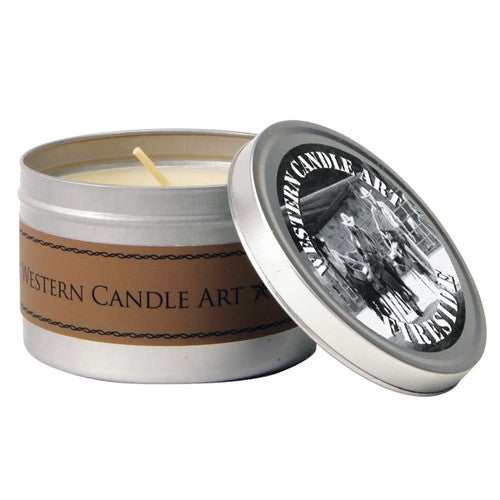 Fireside Western Tin Candle
