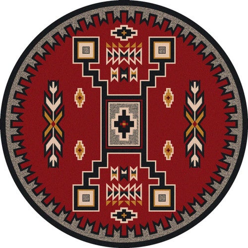 Firestorm Southwestern Rug - 8 Ft. Round