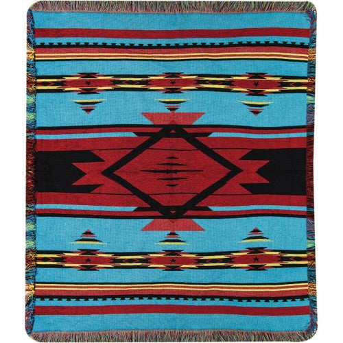 Flame Bright Tapestry Chenille Throw