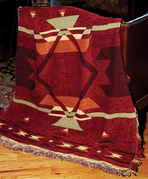 Flame Tapestry Chenille Throw