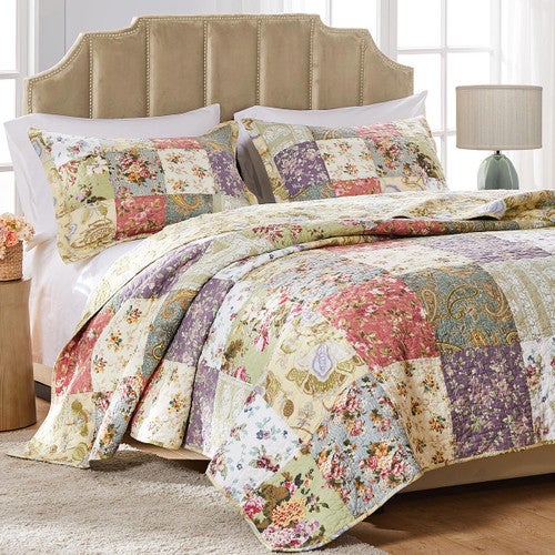 Floral Meadows Quilt Bed Set - King