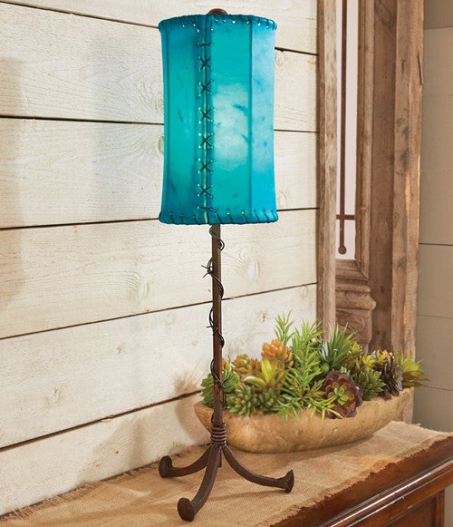 Frontier Accent Lamp with Rawhide Shade