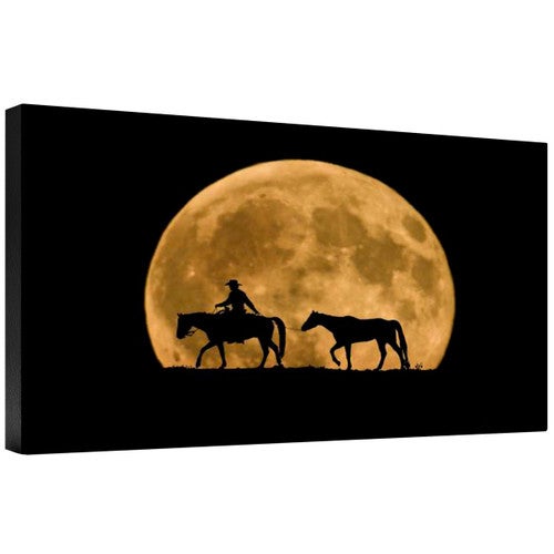 Full Moon Ride Gallery Wrapped Canvas