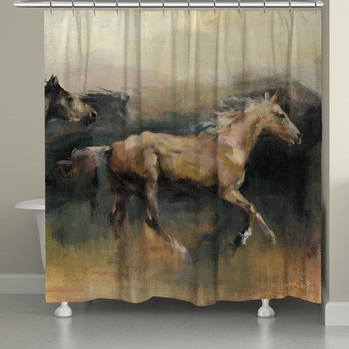 Galloping Horses Shower Curtain
