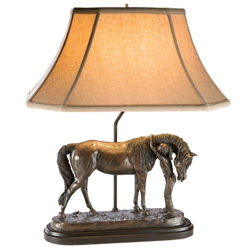Girl and Her Horse Sculpture Lamp