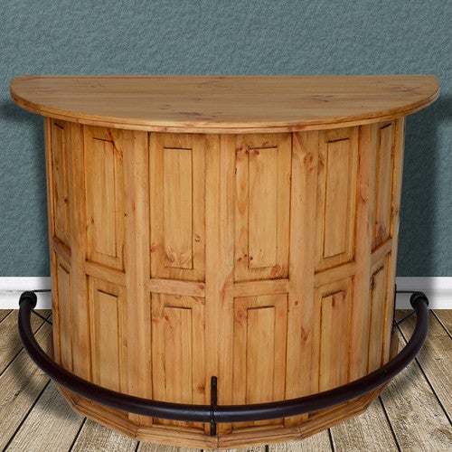 Half Circle Bar with Footrail - Natural Finish