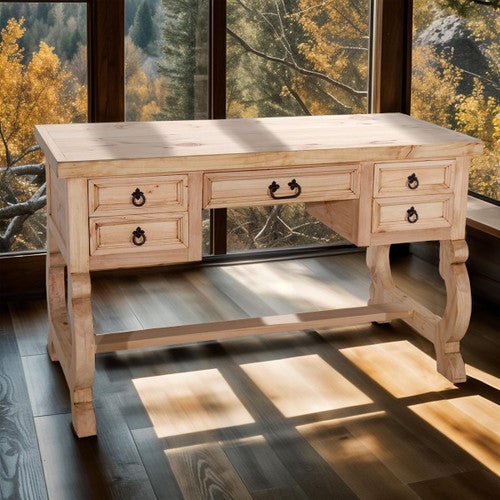 Hawkins Five Drawer Desk - Medio Finish