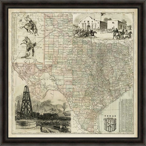 Historic Texas Framed Art