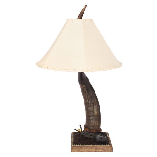 Horn Collection Table Lamp with Spur - Single