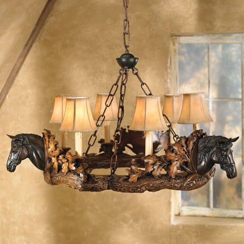 Horse Head Chandelier