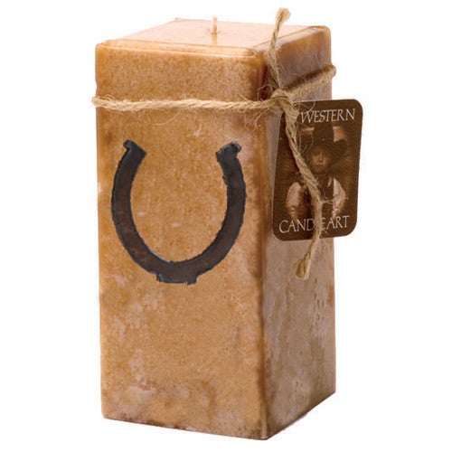 Horseshoe Embedded Pillar Candle