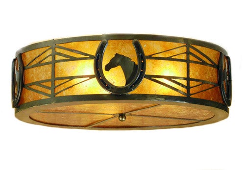 Horse Shoe Ceiling Mount Light Fixture