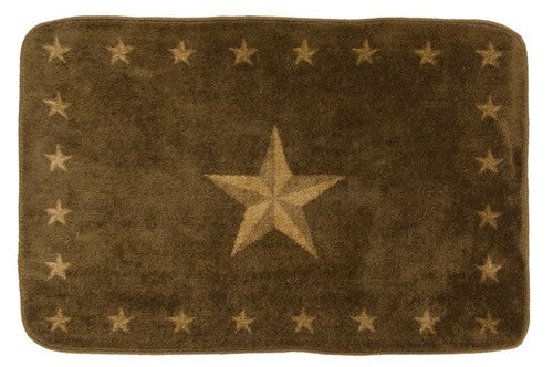 Dark Chocolate Star Bath Rug - 24 x 36