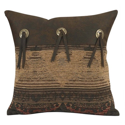 Sierra Chenille Suede Concho Pillow - OVERSTOCK