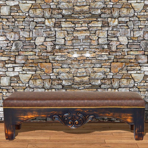 Kensington Faux Leather Bench