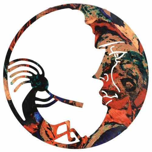 Kokopelli Lunar Metal Wall Art