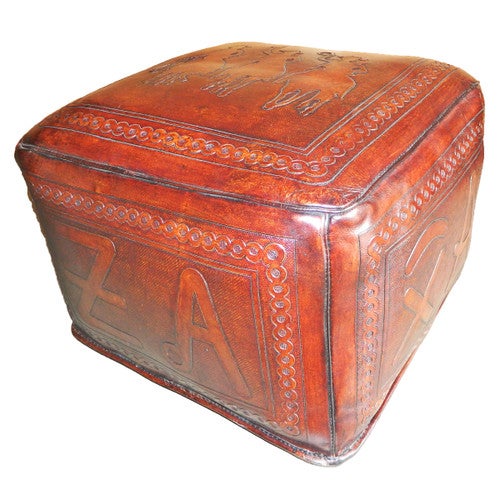 Large Ottoman Square Posse Brown