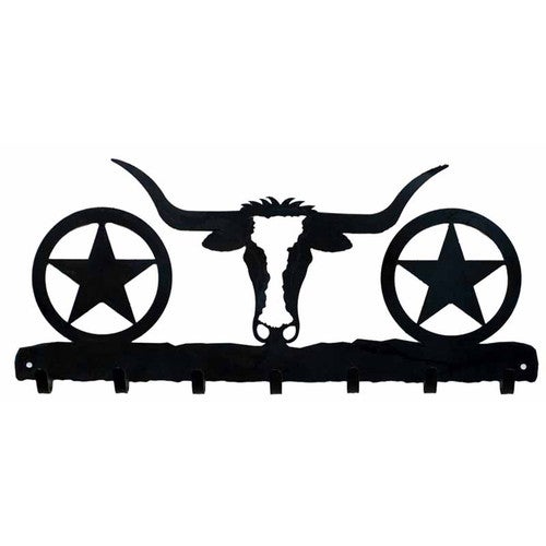 Longhorn Key Chain Holder - Blackened Iron
