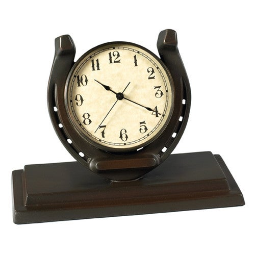 Lucky Horse Shoe Desk Clock