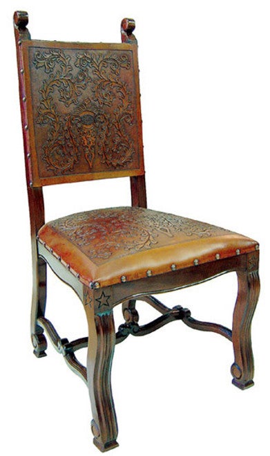 Lucia Tooled Leather Chairs (set of 4)