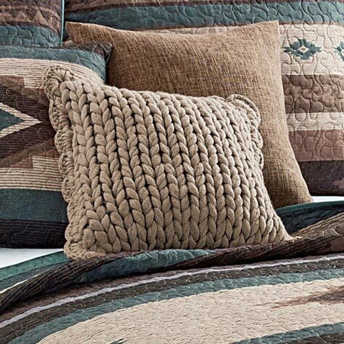 Mauve Knit Pillow