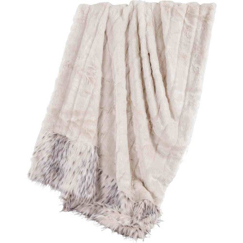 Mink & Snow Leopard Faux Fur Throw