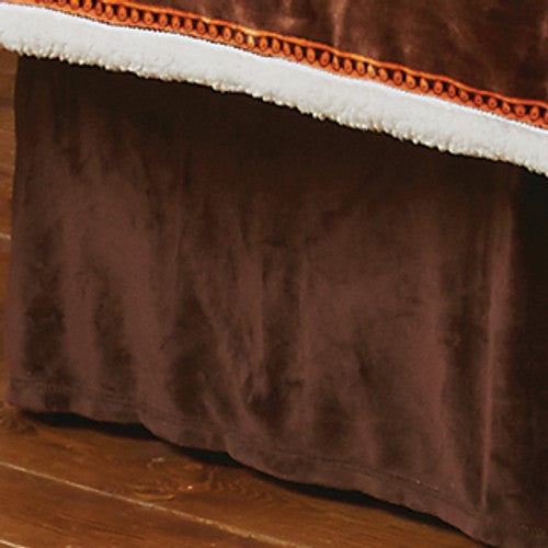 Brown Plush Bedskirt - Queen
