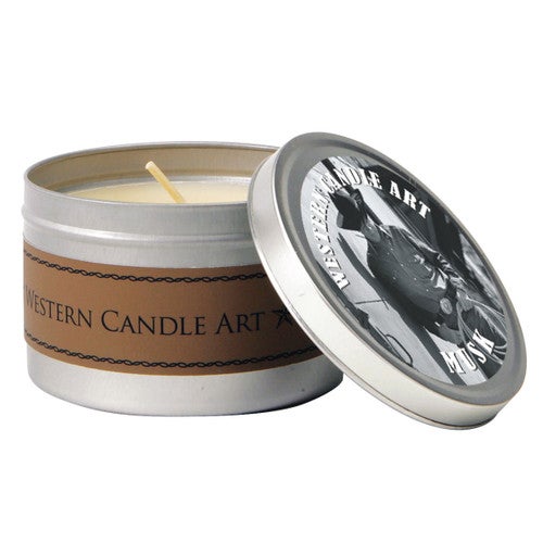 Musk Western Tin Candle