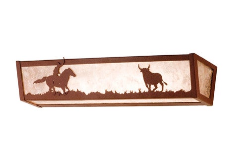 Cowboy and Steer Vanity Light