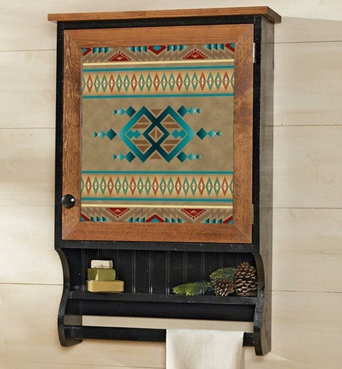 Southwest Aztec Wall Cabinet