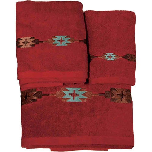 Navajo Red Towel Set (3 pcs)