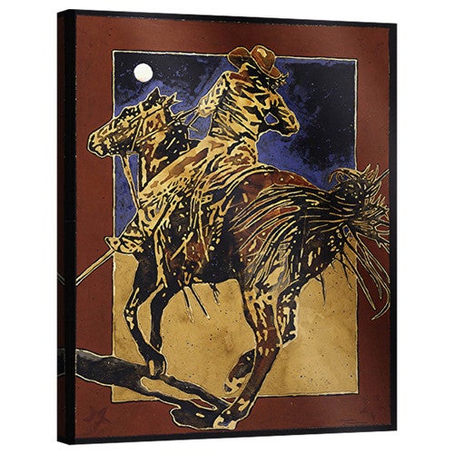 Night Rodeo Wrapped Canvas